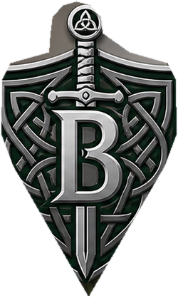 Blade Brigade shield and sword logo